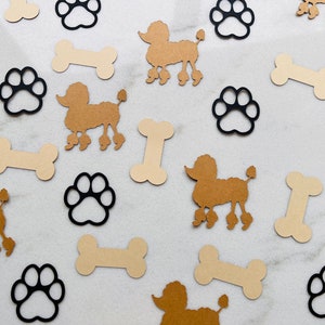 Poodle Confetti | Dog Party Decor | Pawty Animals Birthday Decorations | Dog Baby Shower | Bridal Shower | Pet Birthday | Let’s Pawty Decor