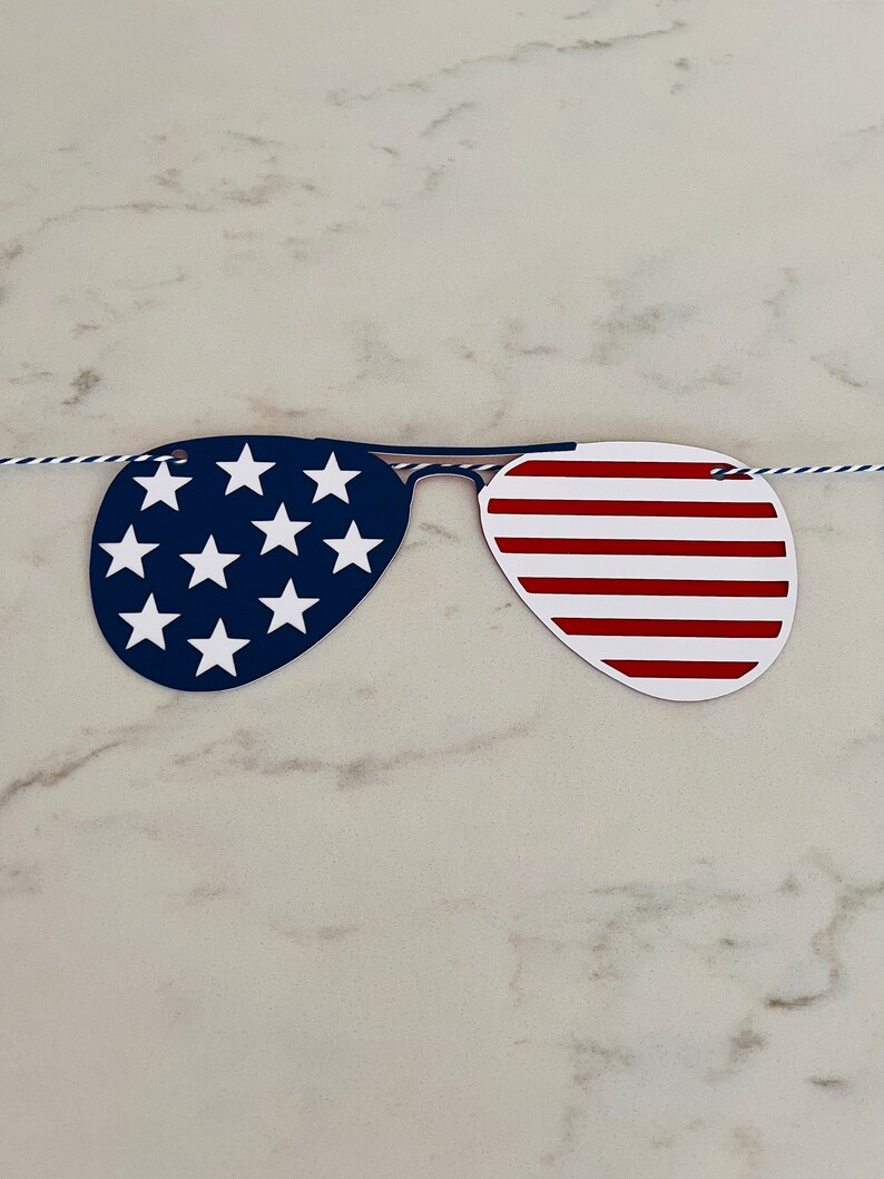 4th of July Banner Sunglasses Banner Stars and Stripes - Etsy