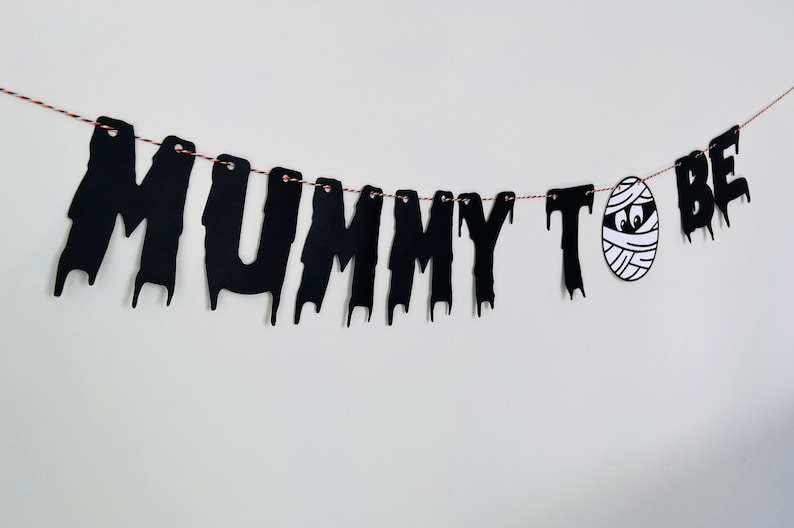 Mummy To Be Banner | Halloween Baby Shower | Halloween Baby Shower Decorations | Baby Shower Banner | Baby Is Brewing | Mummy To Be Garland image 1