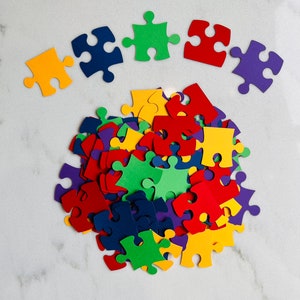 Puzzle Confetti | Rainbow Puzzle Confetti | Game Night Table Scatter | Board Game Party | Piece of my Life | Jigsaw Puzzle | Puzzle Pieces