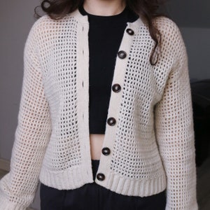 Basic Crochet Mesh Cardigan Pattern | Easy Crochet Cardigan for Women