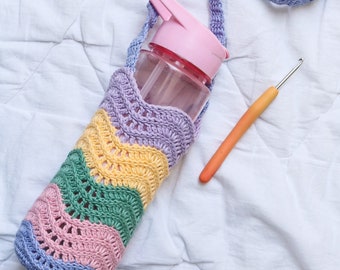 Crochet Wavy Water Bottle Bag Pattern