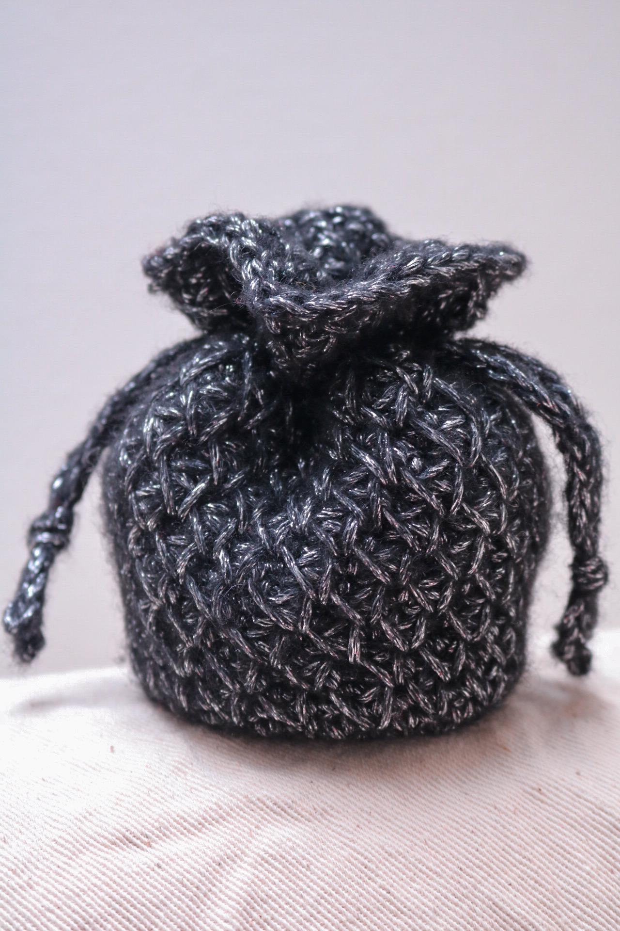 30 DnD Crochet Patterns for Dice Bags, Plushies, and Tabletop Gifts 11 Honey Pouch Crochet Pattern