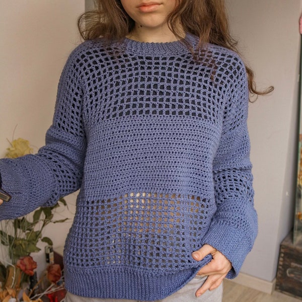 Crochet Mesh Sweater