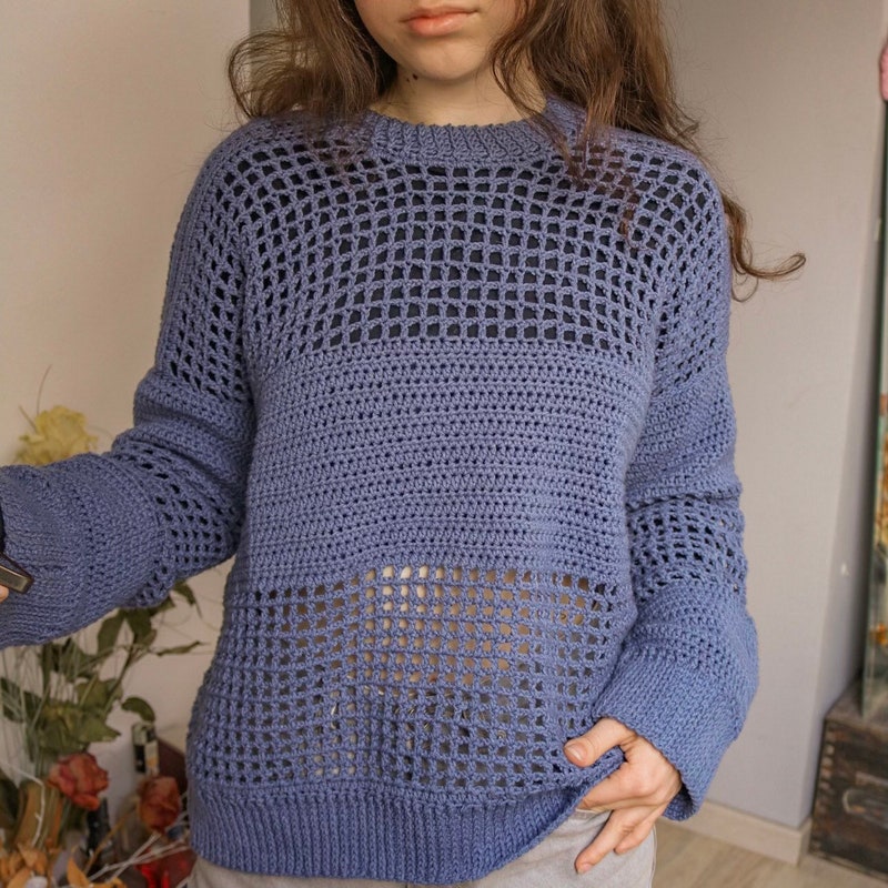 Open Knit 1/2 Zip Sweater