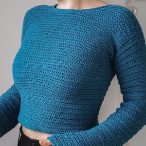 Crochet Blouse Pattern – Backless Top with Bow Tie (PDF) image 7