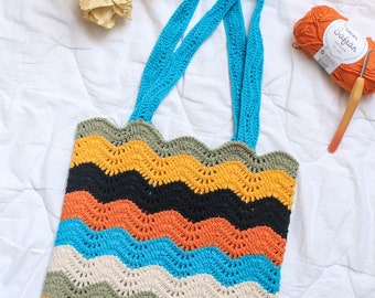 Wavy Tote Bag Crochet Pattern