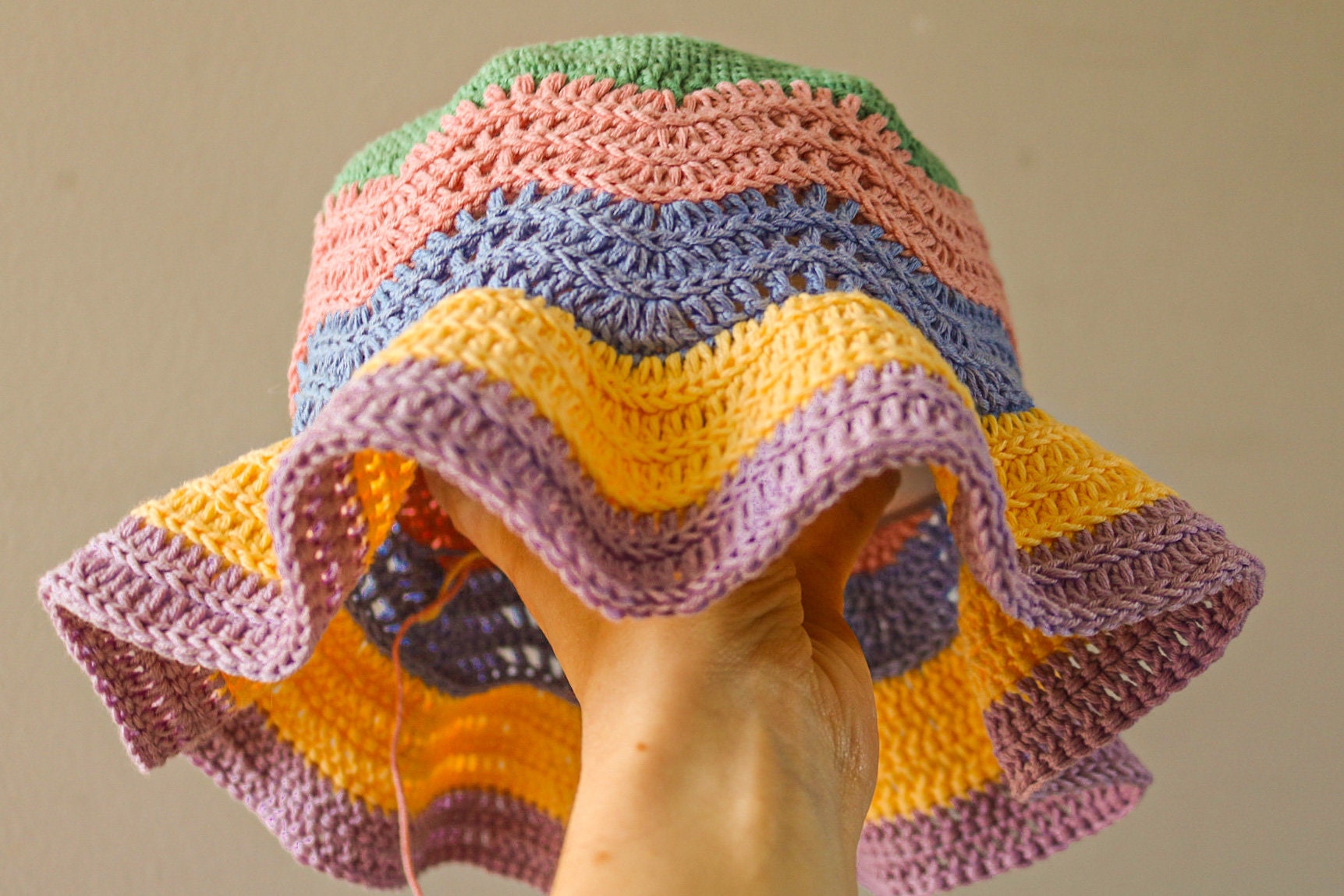 30 Bucket Hat Crochet Patterns for Trendy, Giftable Makes 12 Gelato Wavy Bucket Hat