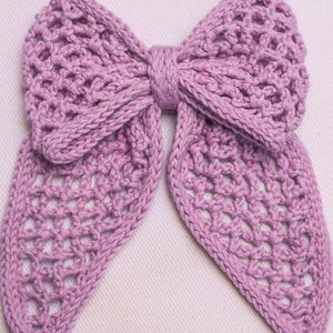 CROCHET PATTERN | Crochet Fishnet Bow - Easy Crochet Bow Tie for Crochet Hair Accessories, Crochet Keychains and Crochet Gifts