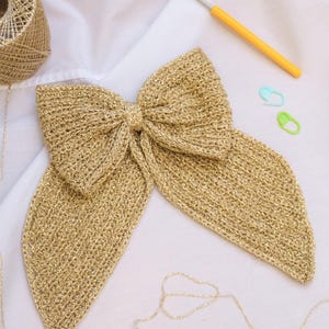 Crochet Bow Pattern | Easy Crochet Bow Tie for Crochet Hair Accessories, Crochet keychains and Crochet Gifts image 10