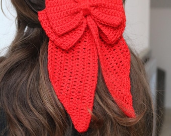 Crochet Double Bow Pattern – Easy DIY Hair Bow, Bow Tie (PDF Pattern)