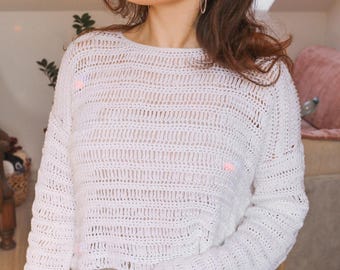Made-to-Measure Crochet Sweater Pattern: Airy Pullover (PDF Pattern)