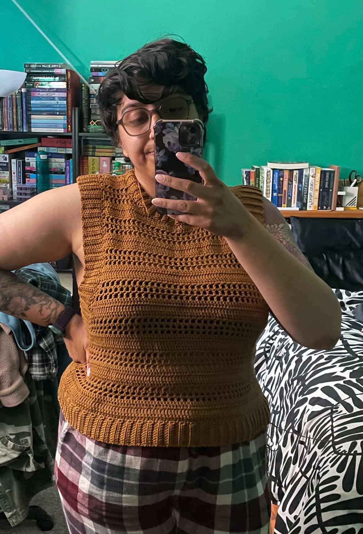 Crochet Mesh Vest Pattern – Bari Slipover, Beginner Friendly (PDF