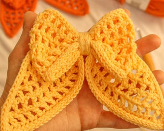 Crochet Mesh Bow Pattern | DIY Hair Accessories, Keychains (PDF Pattern)