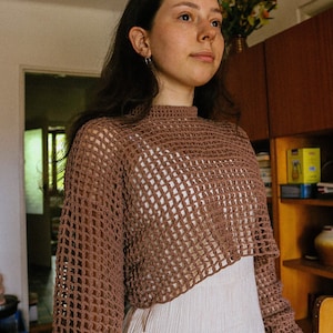 Its Summer Crochet Mesh Sweater image 2