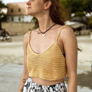 Claire Top Crochet Pattern | Easy Tie-Back Summer Crochet Tank Top for Women