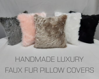 Fm844a Dark Olive Plain Short Faux Fur Cushion Cover/Pillow Case*Custom Size* 