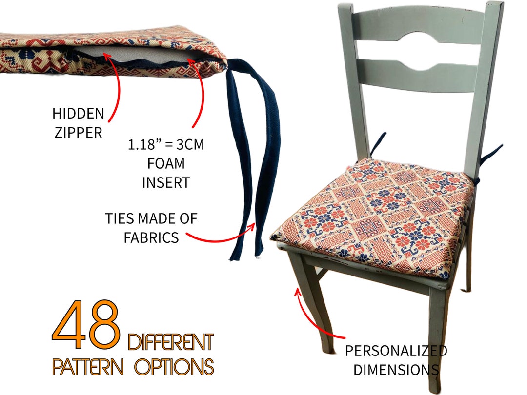 Jordan Chair Cushions for Home Decor, Custom Sized and With Foam