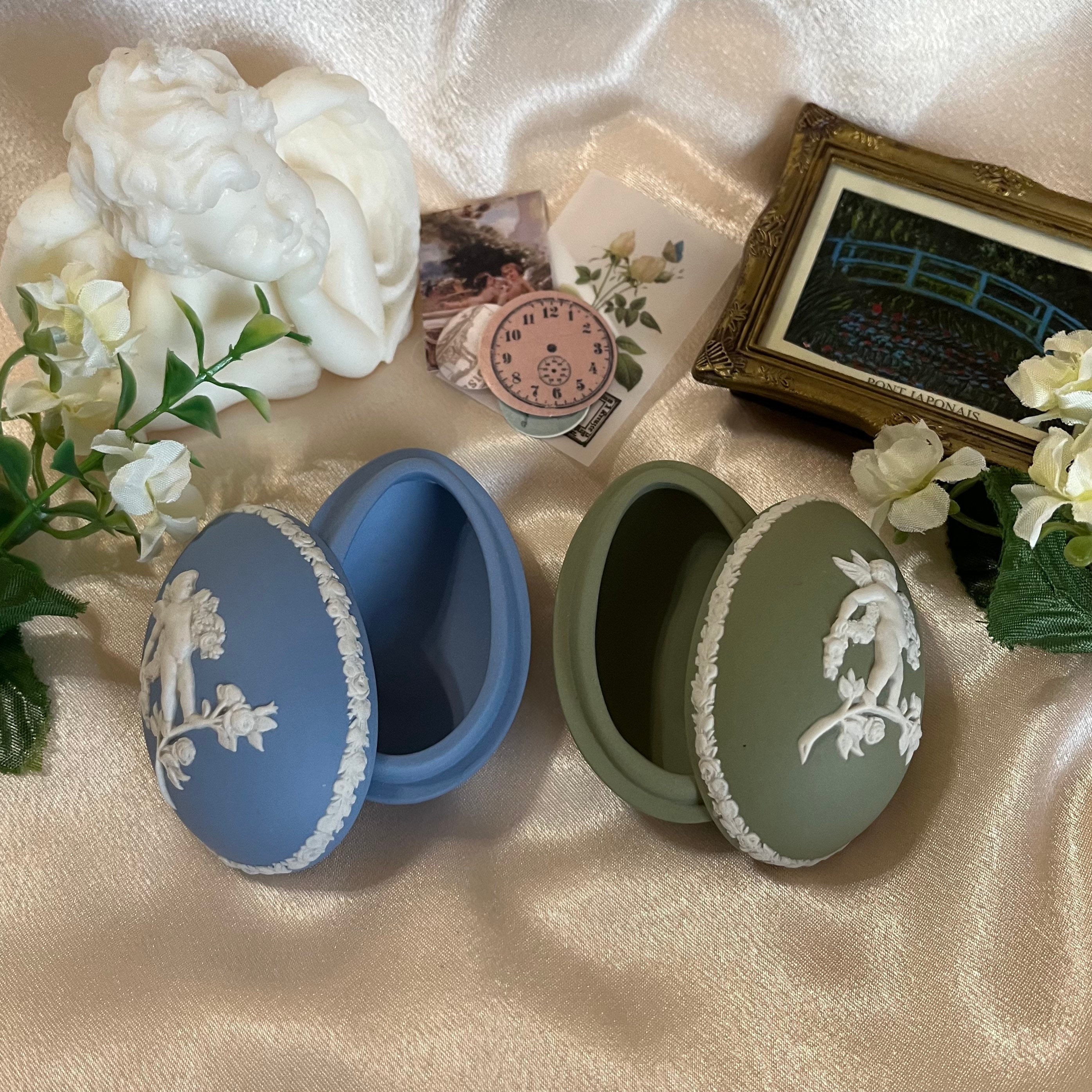 WEDGWOOD Jasperware Trinket Box Made in England Vintage Etsy