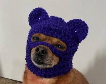 Crochet dog Ski mask