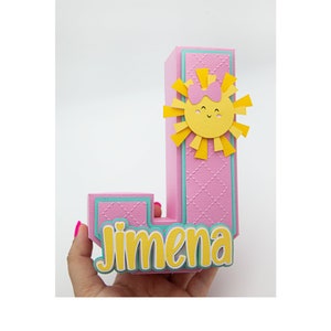 Sunshine 3D letter, Cute Sunshine 3D letter, Sunshine Birthday, Sunshine Birthday Party