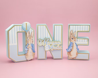 Peter Rabbit 3D letters, Peter Rabbit birthday, Peter Rabbit birthday party, Peter Rabbit 1st birthday, Peter Rabbit Birthday Decorations