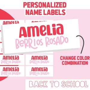 Personalized name labels, School labels, Back to School name supplies, name labels, custom name labels