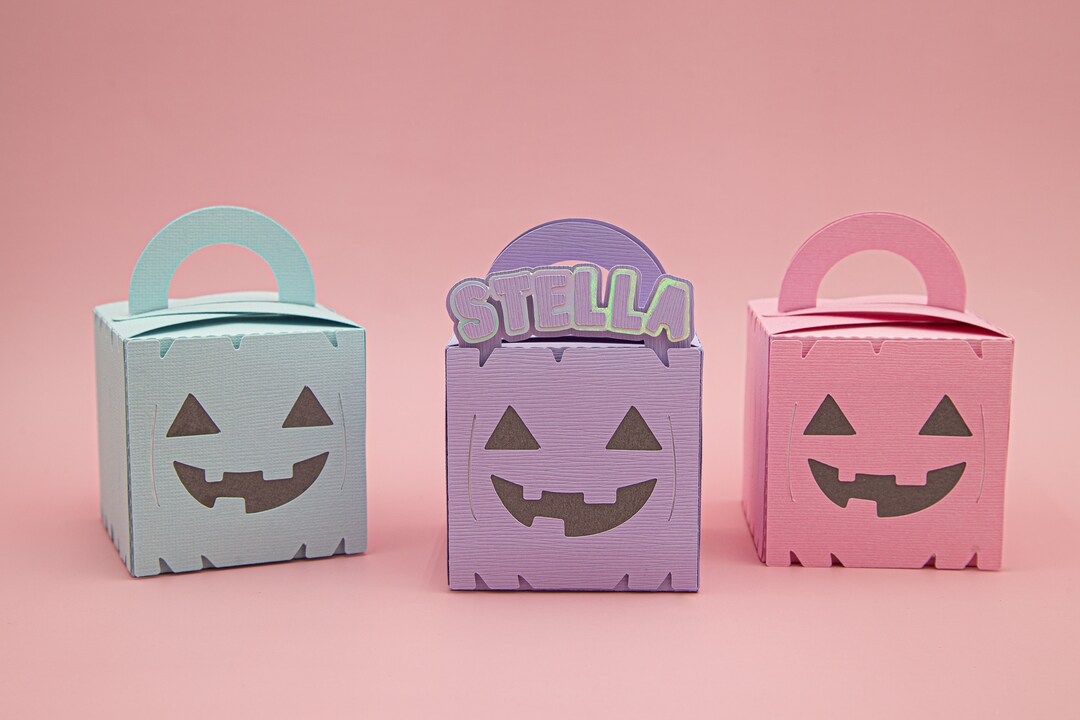 Halloween Favor Boxes Halloween Pumpkin Favor Boxes Etsy