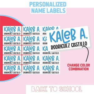 Personalized name labels, School labels, Back to School name supplies, name labels, custom name labels