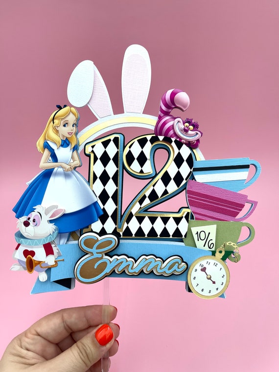 Alice in wonderland cake topper, Alice in wonderland Birthday, Alice in  wonderland birthday party