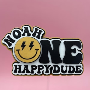 One Happy Dude cake topper, Happy Dude cake topper, One Happy Dude Birthday, One Happy Dude Birthday Party, first birthday