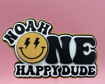 One Happy Dude cake topper, Happy Dude cake topper, One Happy Dude Birthday, One Happy Dude Birthday Party, first birthday