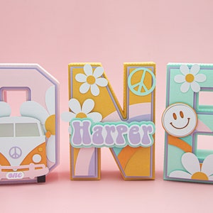 Groovy 3D letters, Groovy birthday, Groovy birthday party, Groovy girl birthday, Groovy party decor, groovy decorations