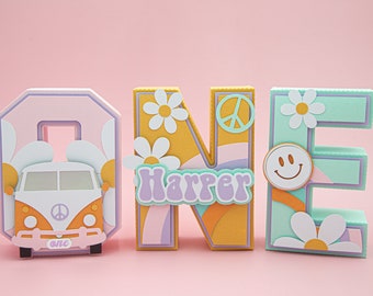 Groovy 3D letters, Groovy birthday, Groovy birthday party, Groovy girl birthday, Groovy party decor, groovy decorations