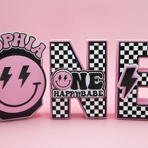 One Happy Babe 3D letters, Happy Babe birthday, One Happy Babe birthday party, One happy babe birthday, First birthday.