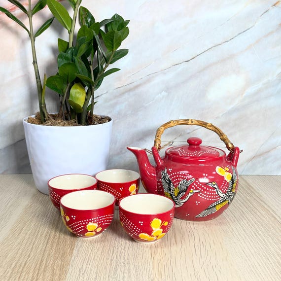 Set Da Tè Kung Fu In Porcellana - Teiera E 6 Tazze Con Design Cinese, Ideale Regalo - Foto 8