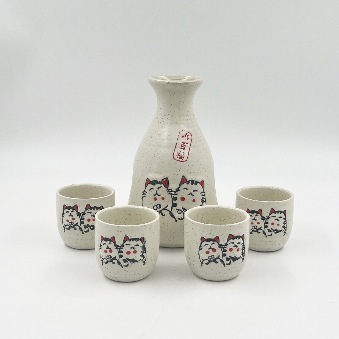 Toho Godzilla Sake Tokkuri and Ochoko Ceramic A Set main image 1