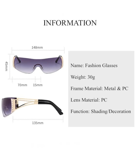 Y2K Sunglasses Star Wrap Around Glasses Retro Fashion  display picture 1