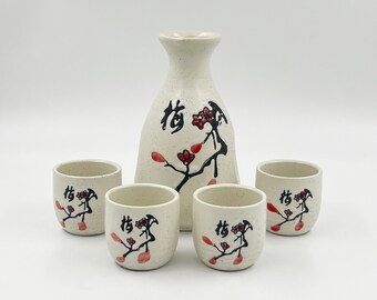 徳利（×10）&おちょこ（×20）セット 陶器製日本酒セット、徳利（10オンス）1本、おちょこ（2オンス）4個