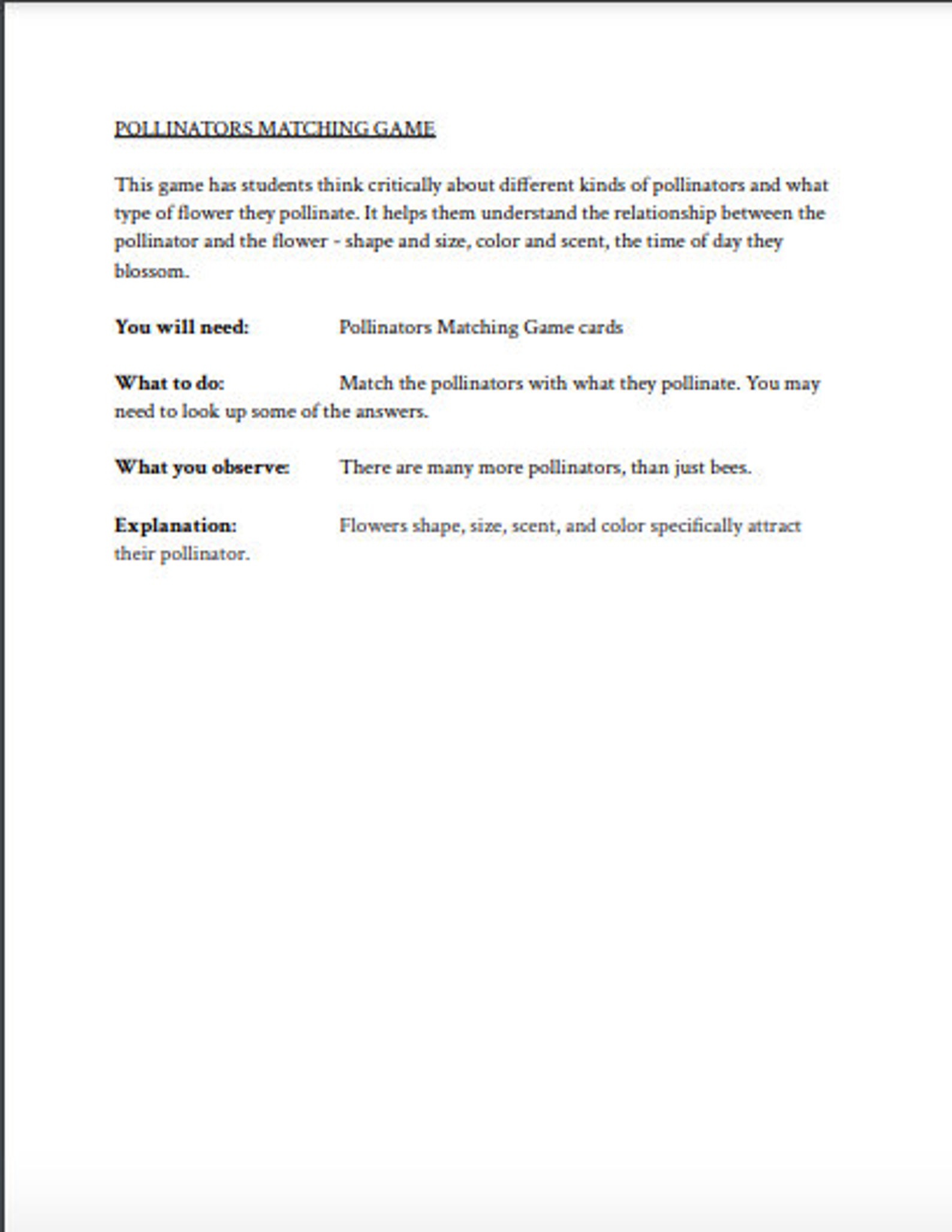 Montessori Pollinators Matching Game - Etsy