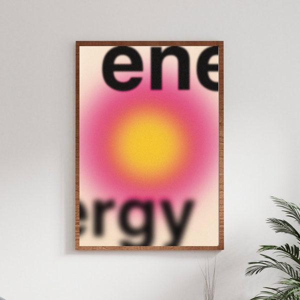 Aesthetic poster Energy neon bright loft A3