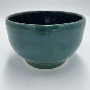 Green Cereal Soup Bowl Handmade Dish