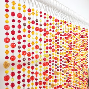 Beaded Long Door Curtain, Beaded Curtain Doorway, Beaded Curtain Window, Doorway Beads, Window Valance, Valance Beads, Sun Catcher