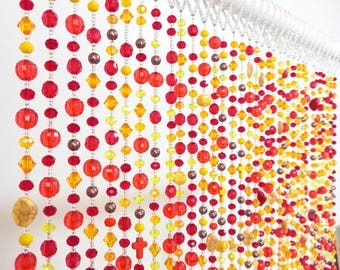 Beaded Long Door Curtain, Beaded Curtain Doorway, Beaded Curtain Window, Doorway Beads, Window Valance, Valance Beads, Sun Catcher