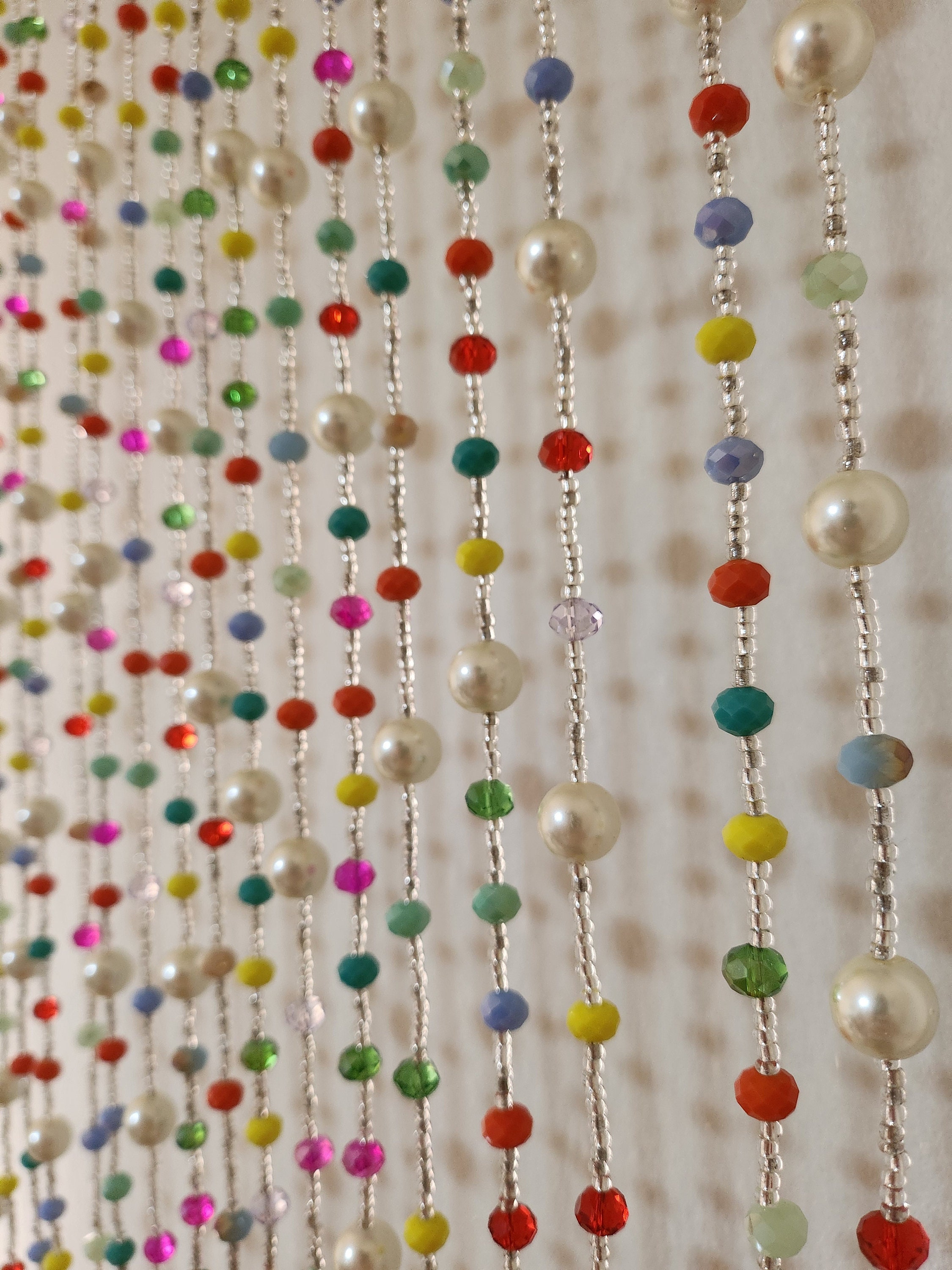 Beaded Short Curtains Window, Beaded Curtain Doorway, Beaded Curtain ...