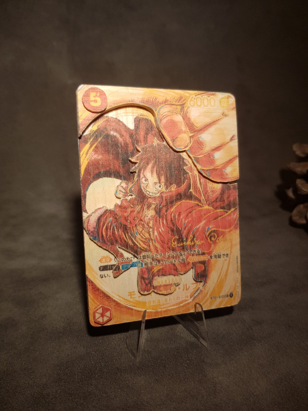 Luffy Oda Wooden Card One Piece Card Game OPTCG One Piece Card Game - Etsy