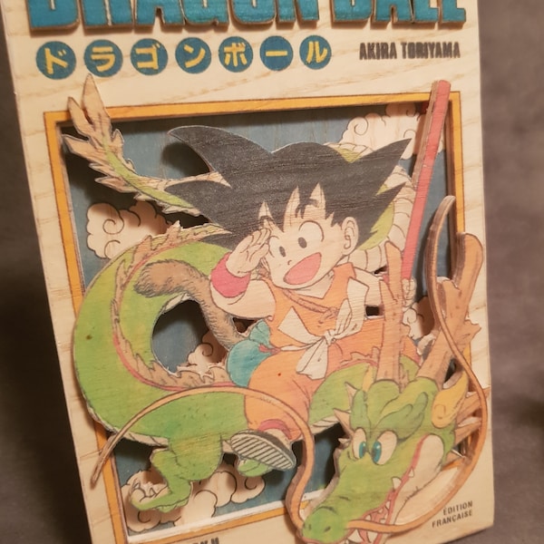 Manga Dragon ball - Impression sur Bois - Décoration murale - Fait à la main- Anime