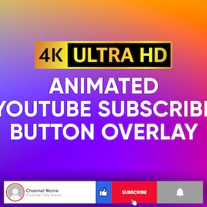 I Can Make a Subscribe Button Animation for Your Youtube Channel | Youtube Animation Design with Custom Animation | Digital Products | 4K