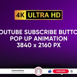 Tolle Youtube Abonniert Animation für Deine Videos | Digitaler Download | Youtube Abonniert Button Overlay | Transparenter oder grüner Bildschirm