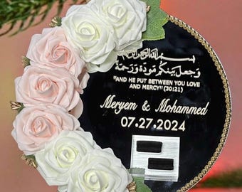 Bandeja para anillos de compromiso con espejo: Decoración de bodas Nikah